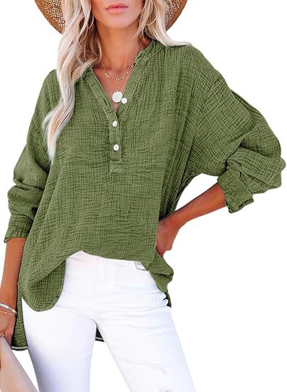 FENELLA – CHIC V-NECK SHIRT WITH TAILORED ELEGANCE