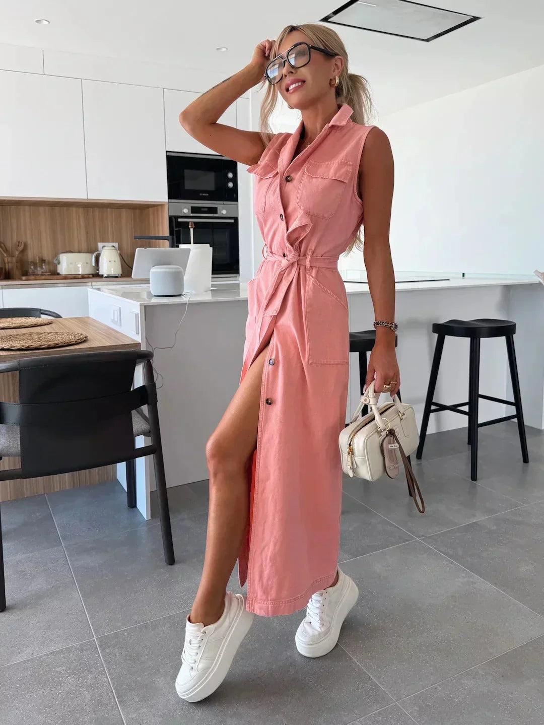 Diane - Denim Maxi Dress