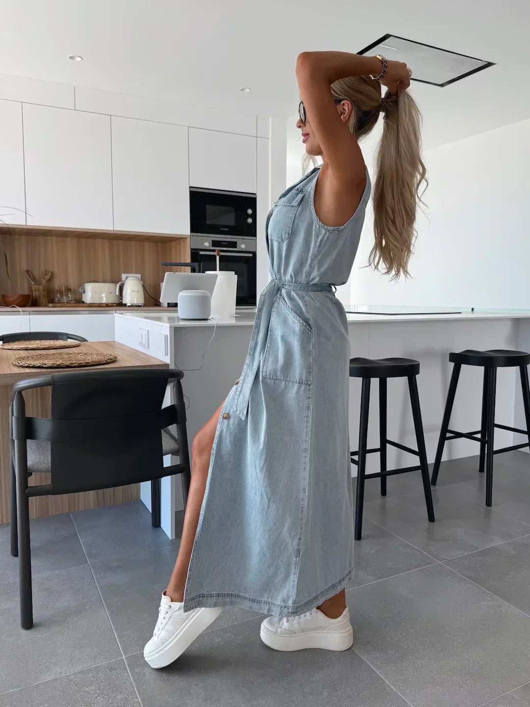 Diane - Denim Maxi Dress